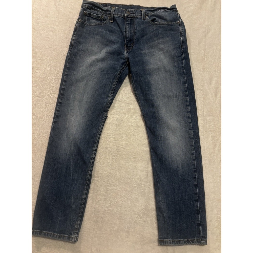 Levi's 502 Jeans Men's 32x30 (actual 32x28) Tapered Blue Denim Distressed Holes